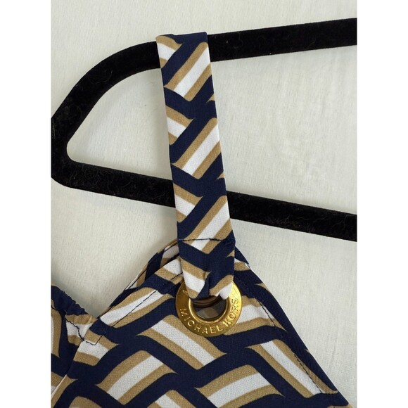 Michael Kors Cold Shoulder Geometric Pattern Dress – Women's Size Large - Picture 12 of 12